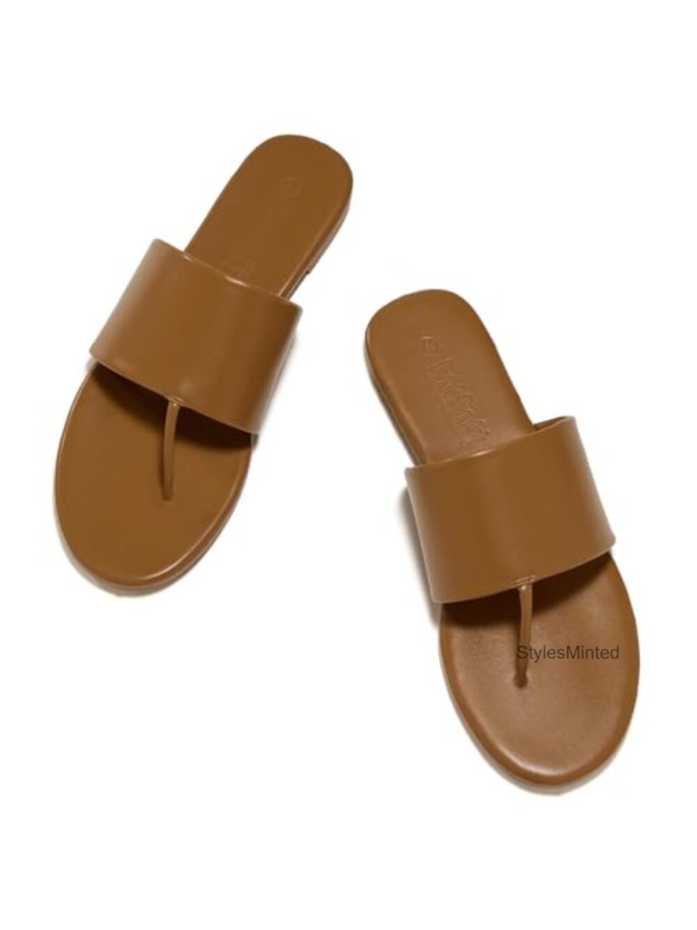 Women's Faux Leather Flip Flop Flat Sandals Comfortable Summer Beach Slide Mules
